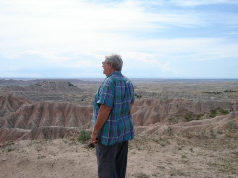 Bear overlooking the Badlands