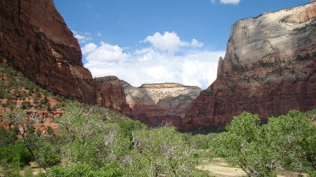 The color of the rock formations varies from deep red to almost white.