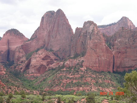 In the Kolob area of the Park,  we get totally different views