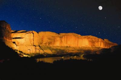 Lights on the canyon walls