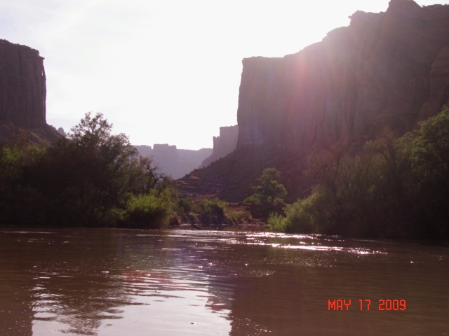 Sun going down over the Colorado River