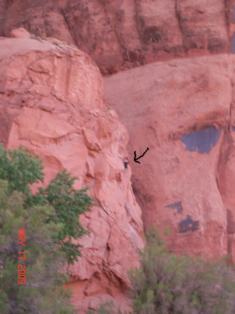 Woman rock-climber (the majority are women)