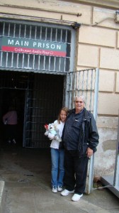 Bear and Kristina about to enter the prison