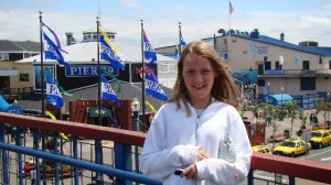 Kristina arriving at Pier 39