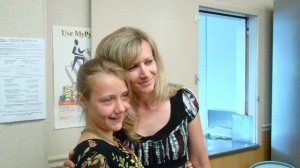 Kristina and her teacher