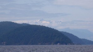 The lake is fed by a glacier on top of Mount Breakenridge