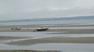 Hard to go boating when the tide is out!
