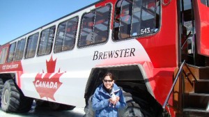 Marianne,  our chauffeur,  was tickled pink at getting her picture taken with Chicken