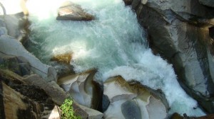 Rushing water in Coquihalla gorge