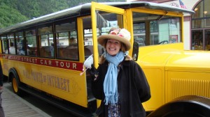 Our Skagway tour guide (with chicken of course...  he was not going to miss that one!)