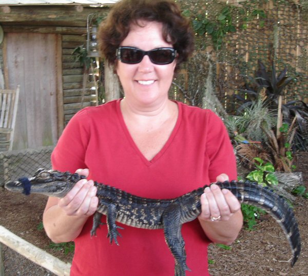 Michele and the gator